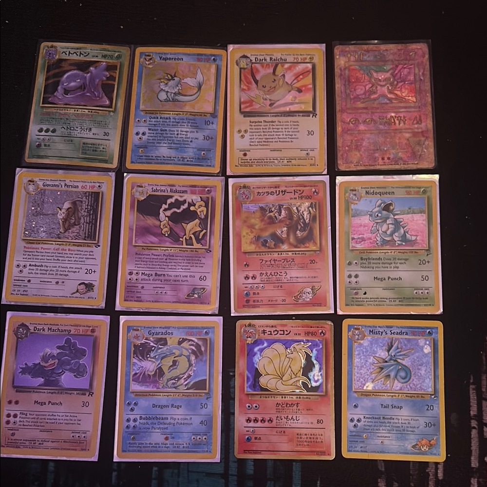 Pokemon Trading Card Collection all cards are from the 90s and are  pretty rare